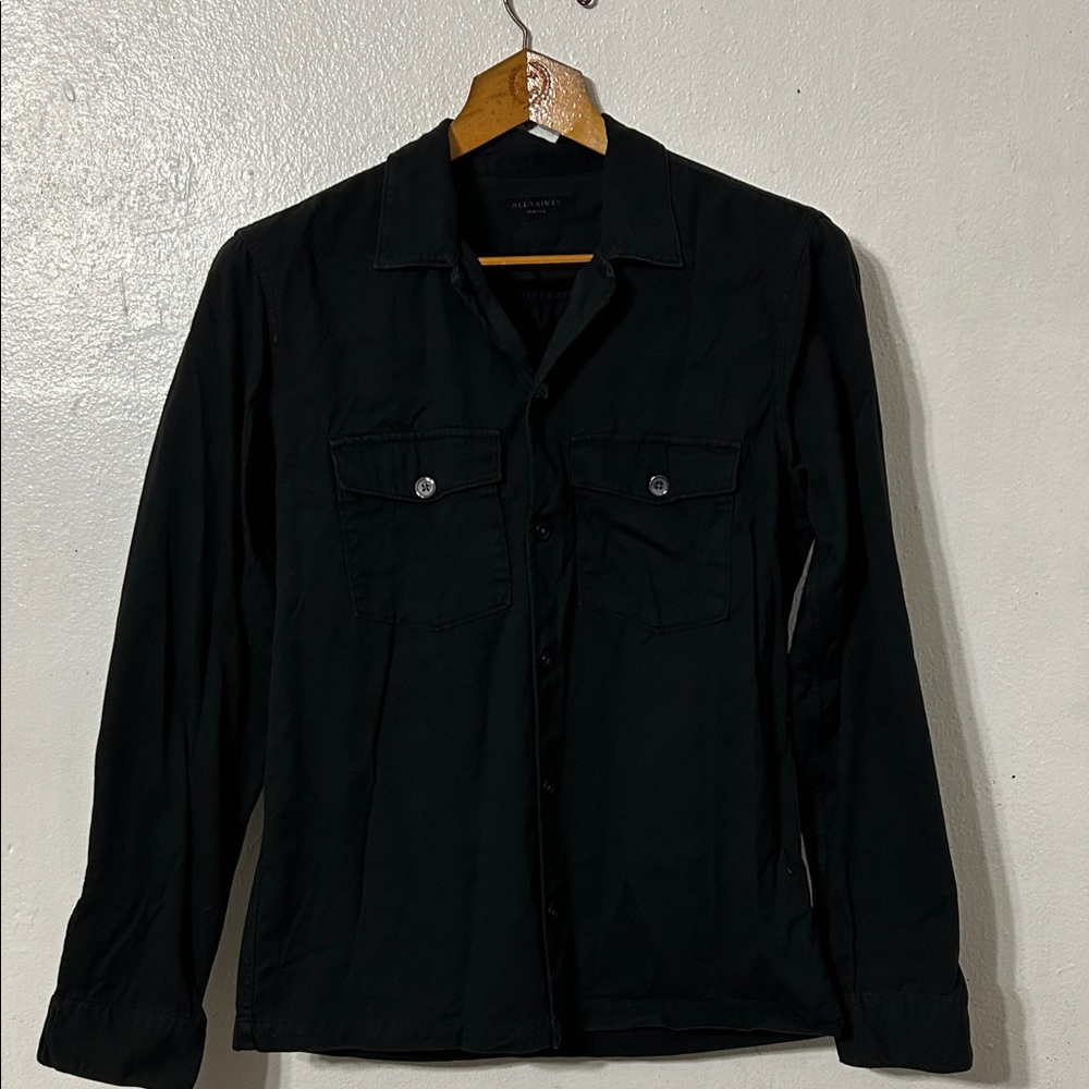 All Saints Men's Black Shirt Jacket